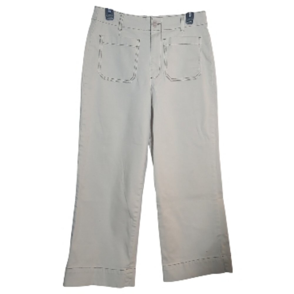 Bagatelle 12 Ivory High Rise Wide Leg Crop Neutral Scandi Girl Y2K Coastal